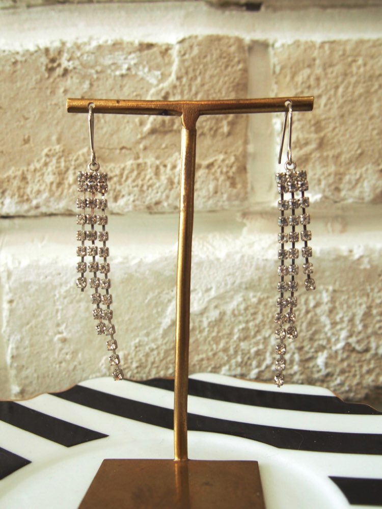 【ピアス】シルバーストーン×ストレートフランジ