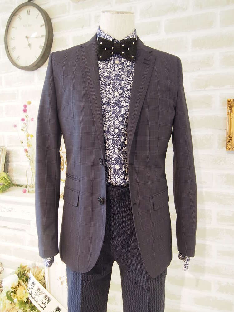【ジャケット単品】DEEP NAVY-plaid/36R