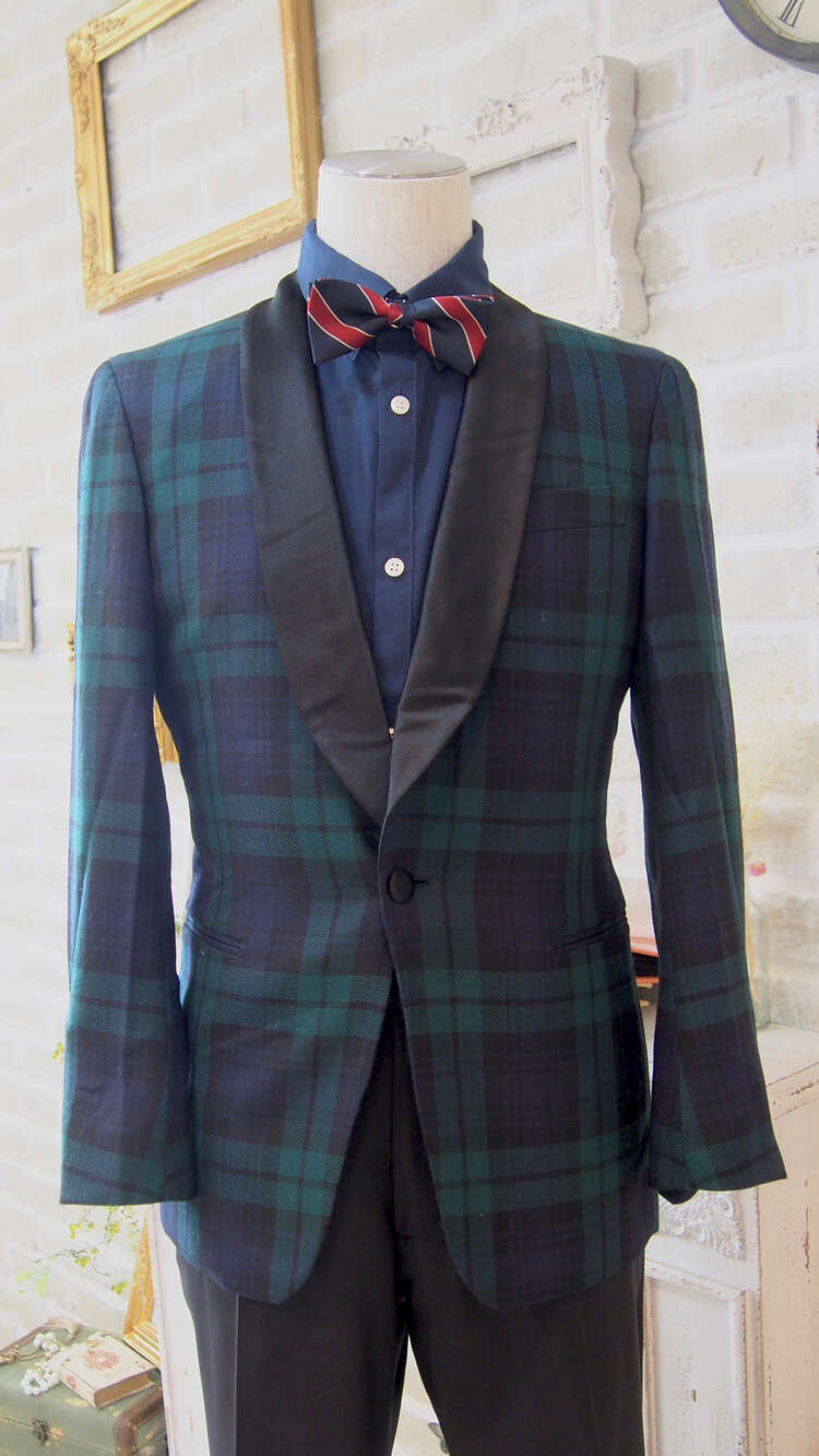 【ジャケット単品】GREEN PLAID WOOL/44 S
