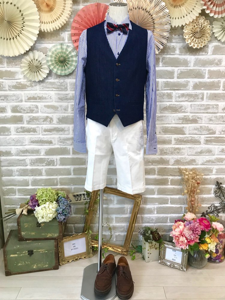 【パンツ単品】COME CA  WHITE CHINO SHORTS/L