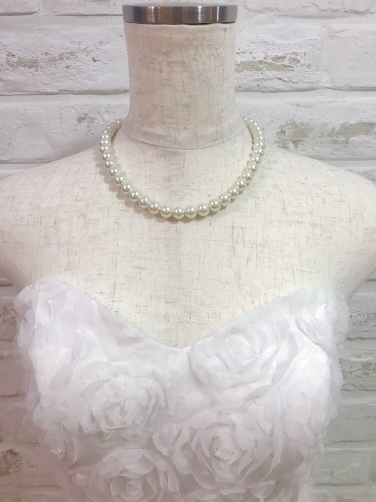 【ネックレス】オフホワイトパール１連