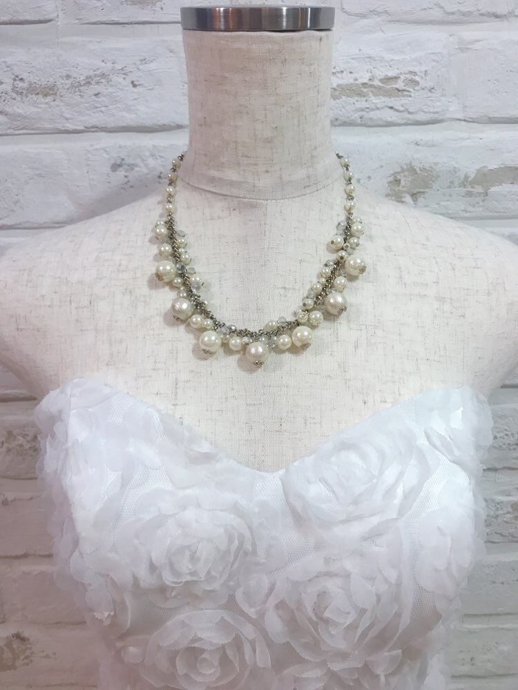 【ネックレス】パール×コットンパール