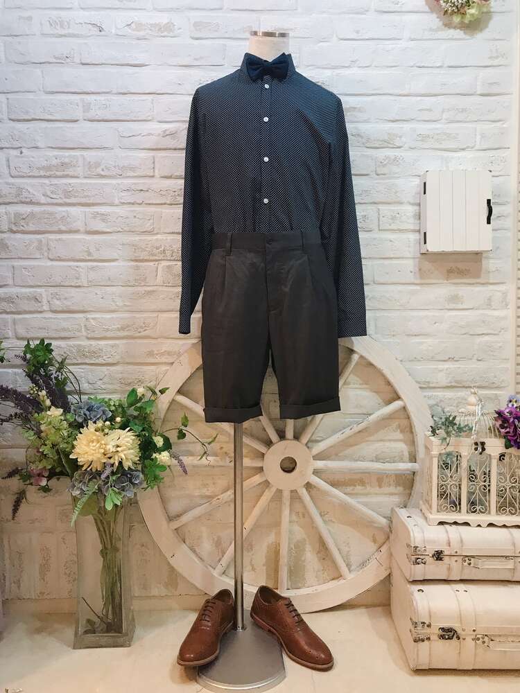 【パンツ単品】COMME CA　チャコールグレーハーフパンツM