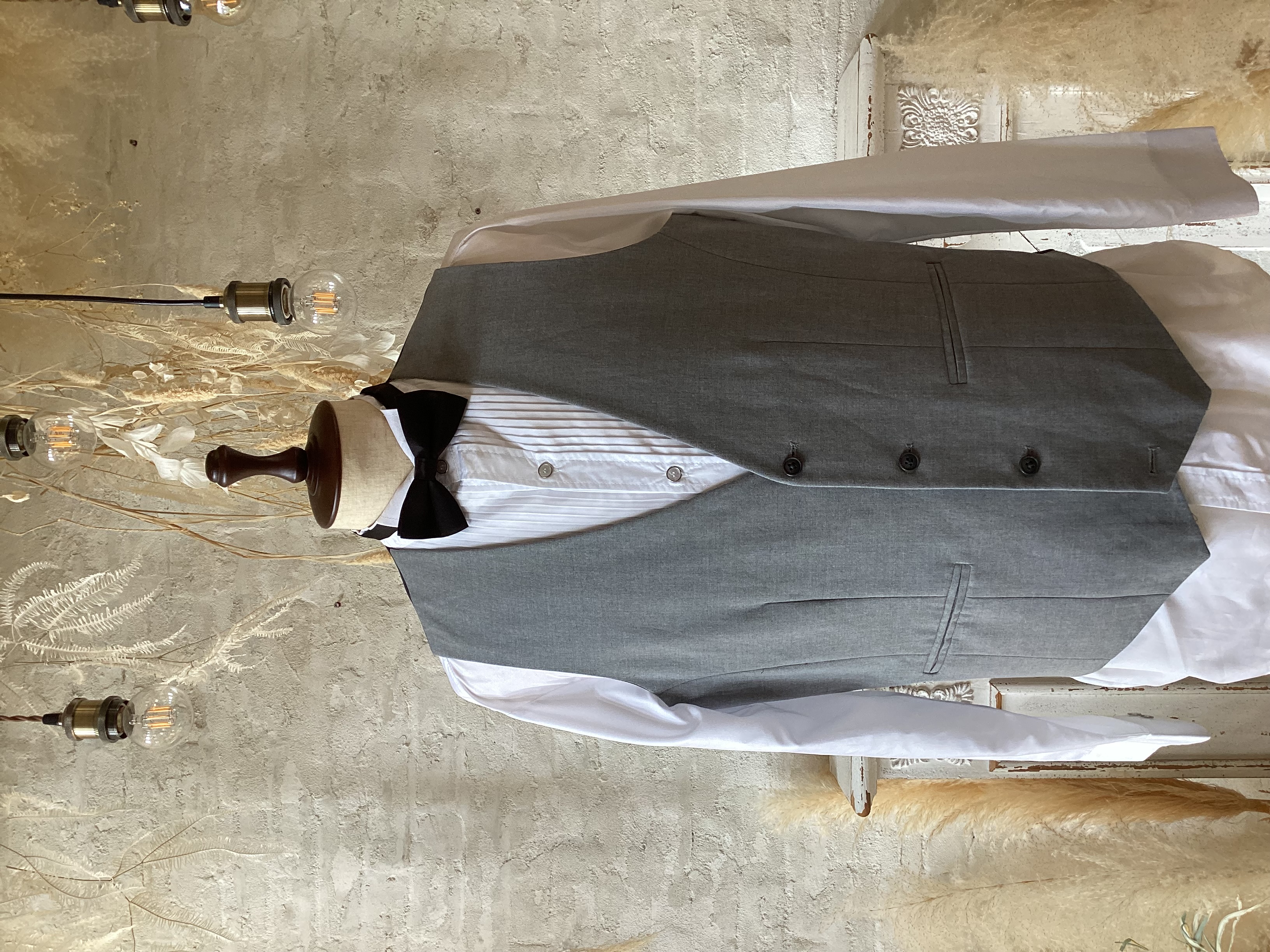【ベスト単品】グレー　背中ネイビー 　asos US44 3L