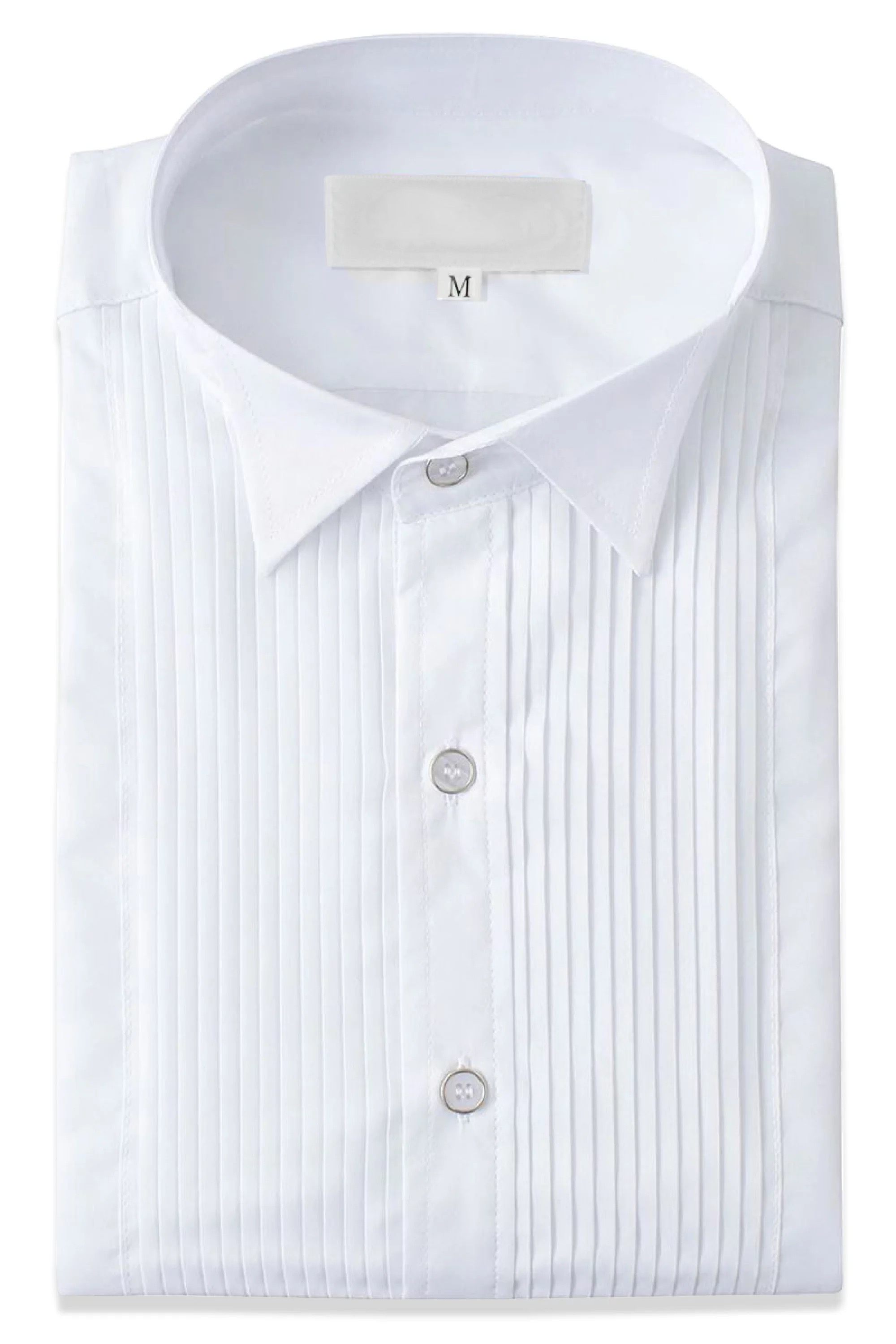 【ワイシャツ】レンタル　ホワイト　ウィングカラードレスシャツ　M