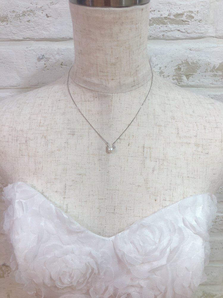 【ネックレス】小粒パールトナカイ