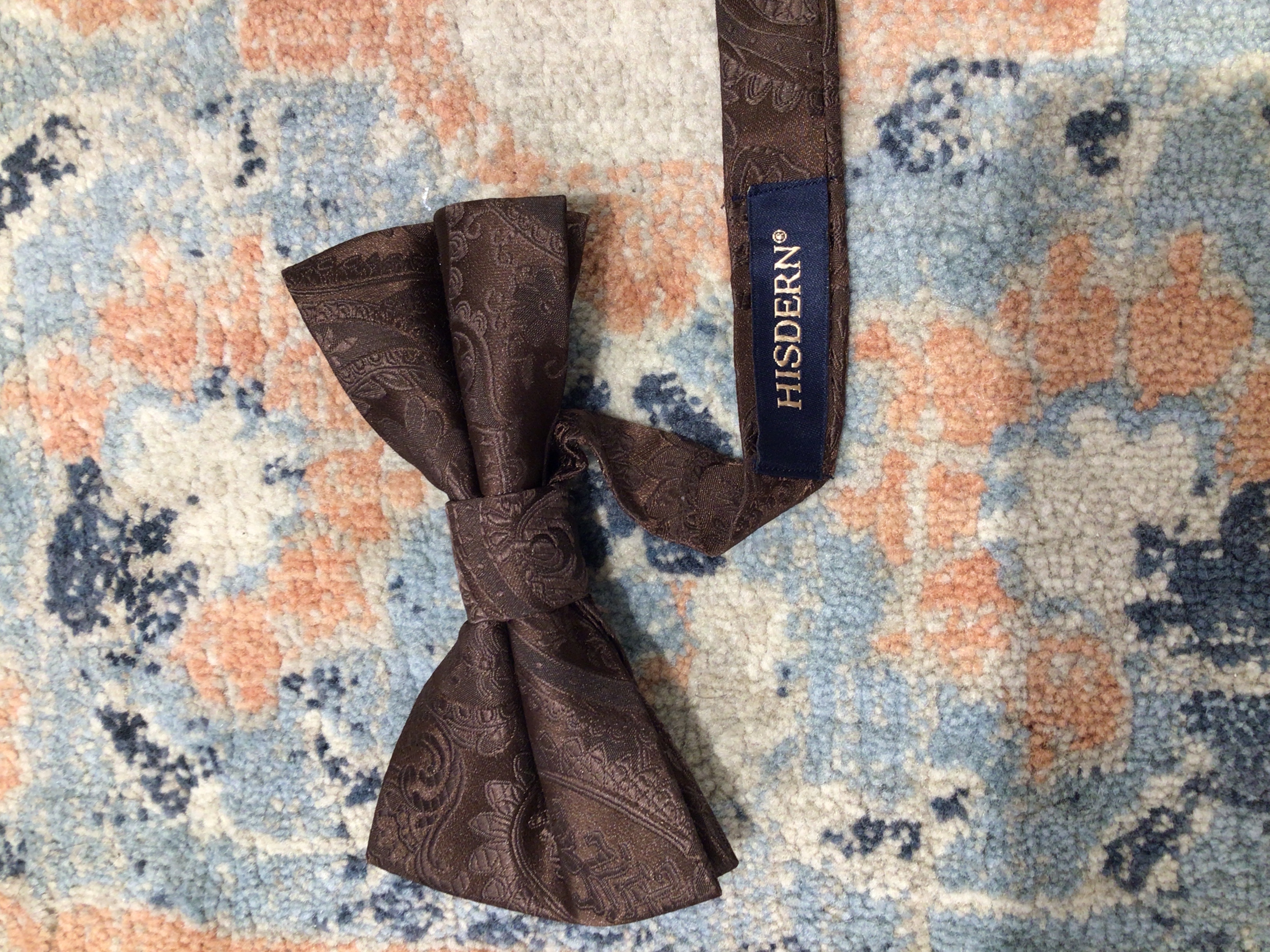 コレクションブラウンペイズリー蝶ネクタイ　HISDERN
