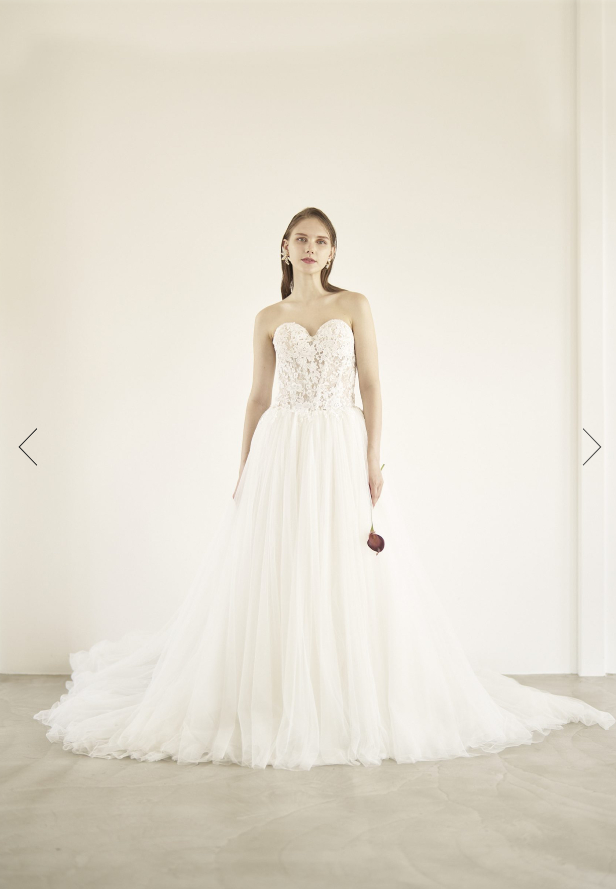 【ウェディングドレス】プロノビアス　チュールベアAライン　US8 13号　pronovias