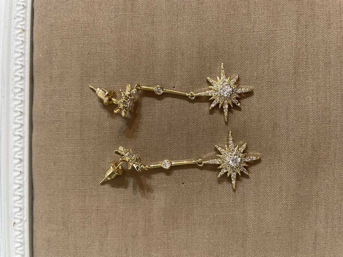 【ピアス】スター2つゴールド