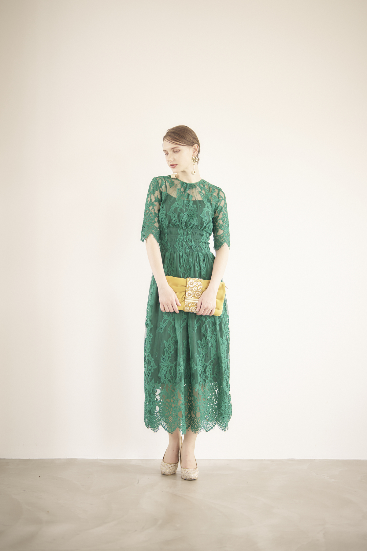 【ゲストドレス】グリーン総レース　S  FRAY I.D