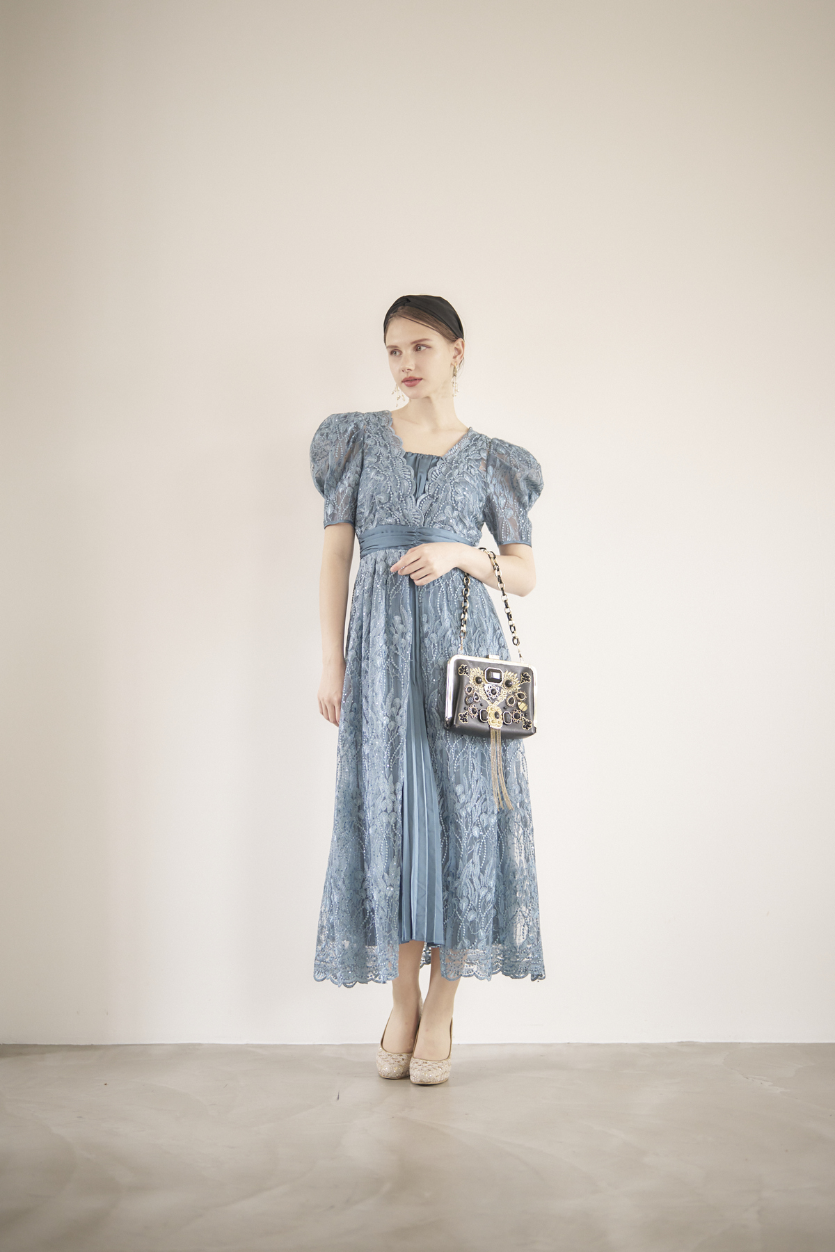 【ゲストドレス】ブルーグリーン　プリンセス　size1 S-M  LILYBROWN