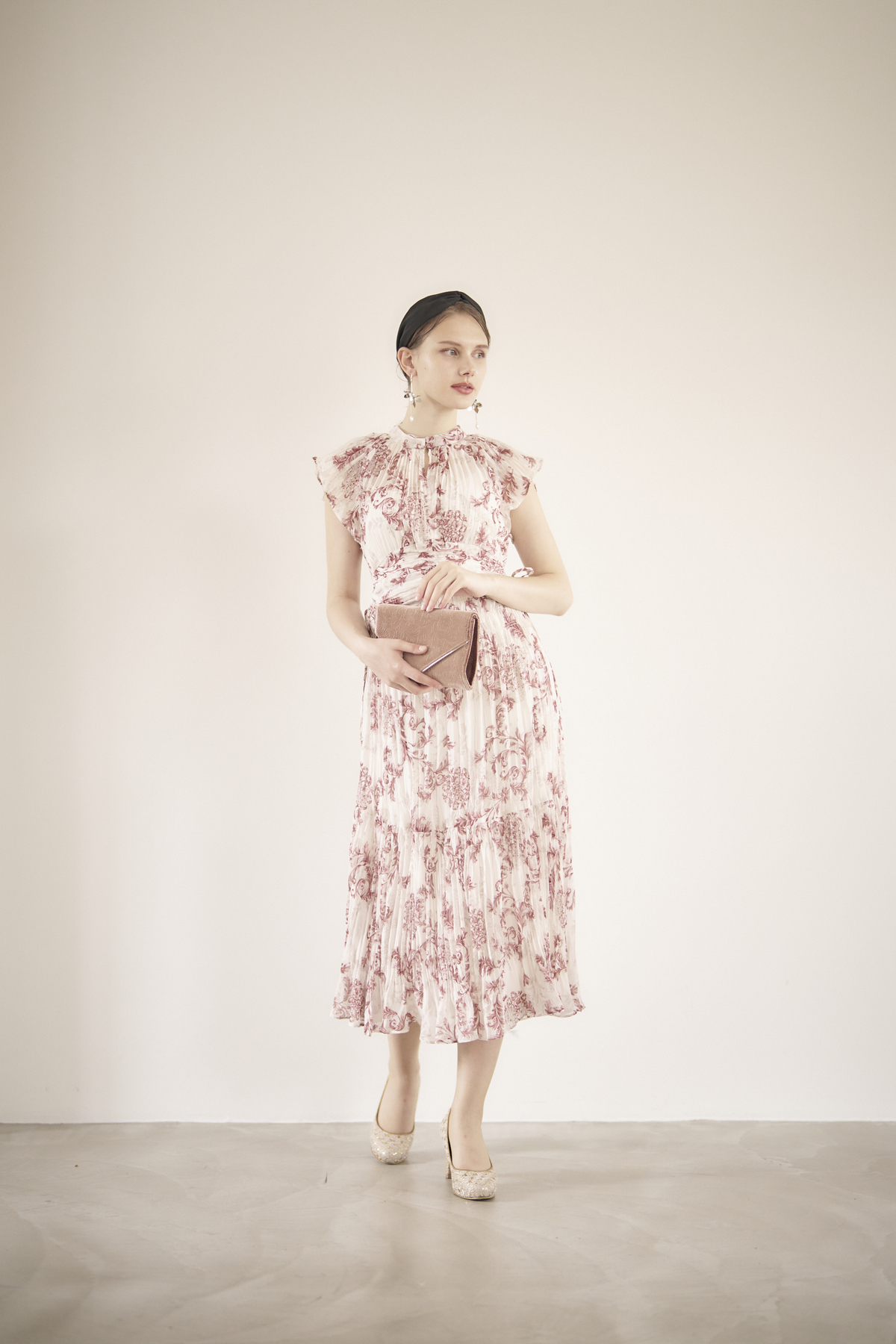 【ゲストドレス】ピンクフラワー　size0 XS-S  SNIDEL