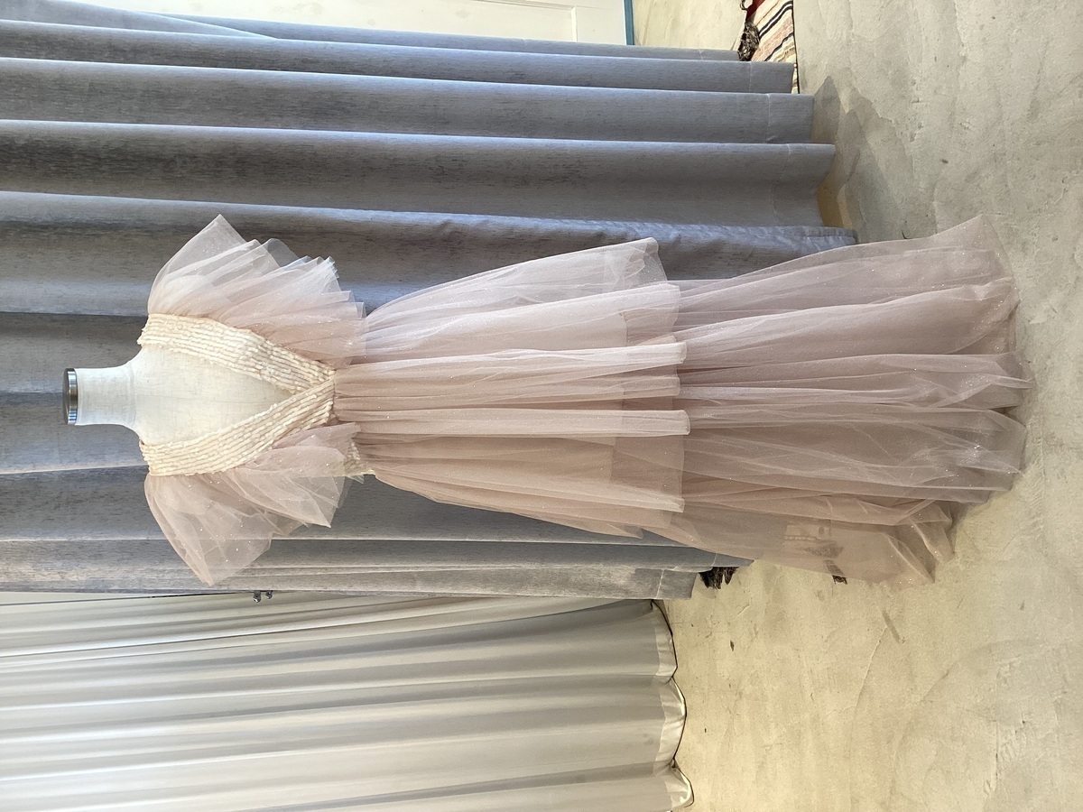 【パーティドレス】ラメ入りヌードピンク　S  ANY IYEBYS