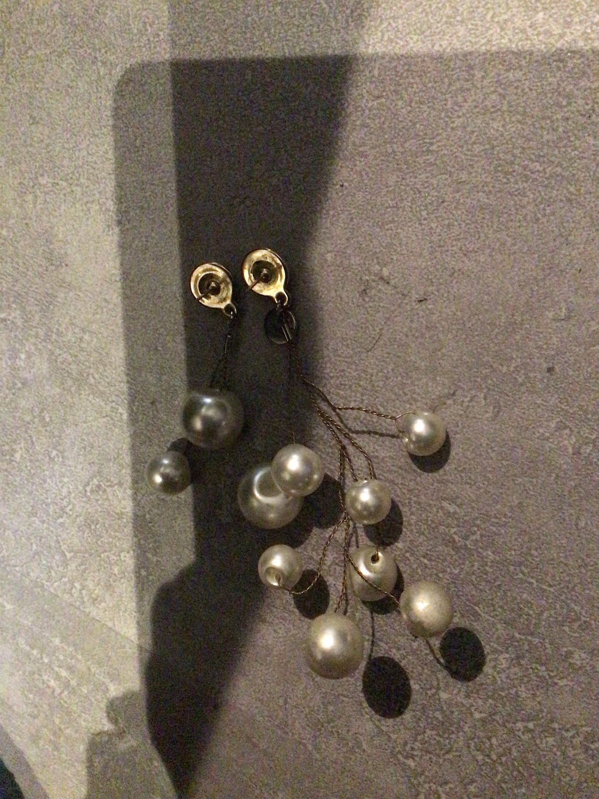 【ピアス】ゴールドパール　アシンメトリー　ワイヤー