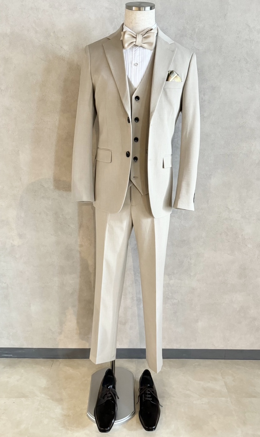 【ジャケットのみ】DY ベージュタキシード3P  50 L