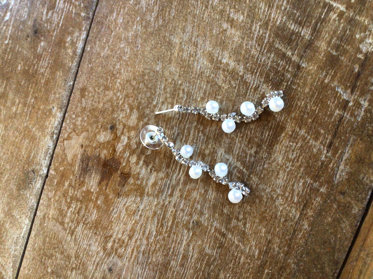 【ピアス】ダイヤ×パール