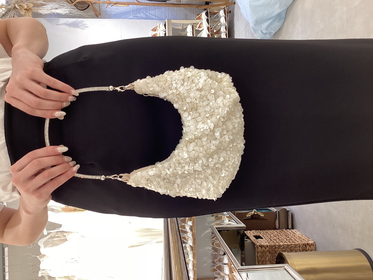 【バック】ホワイトスパンコール