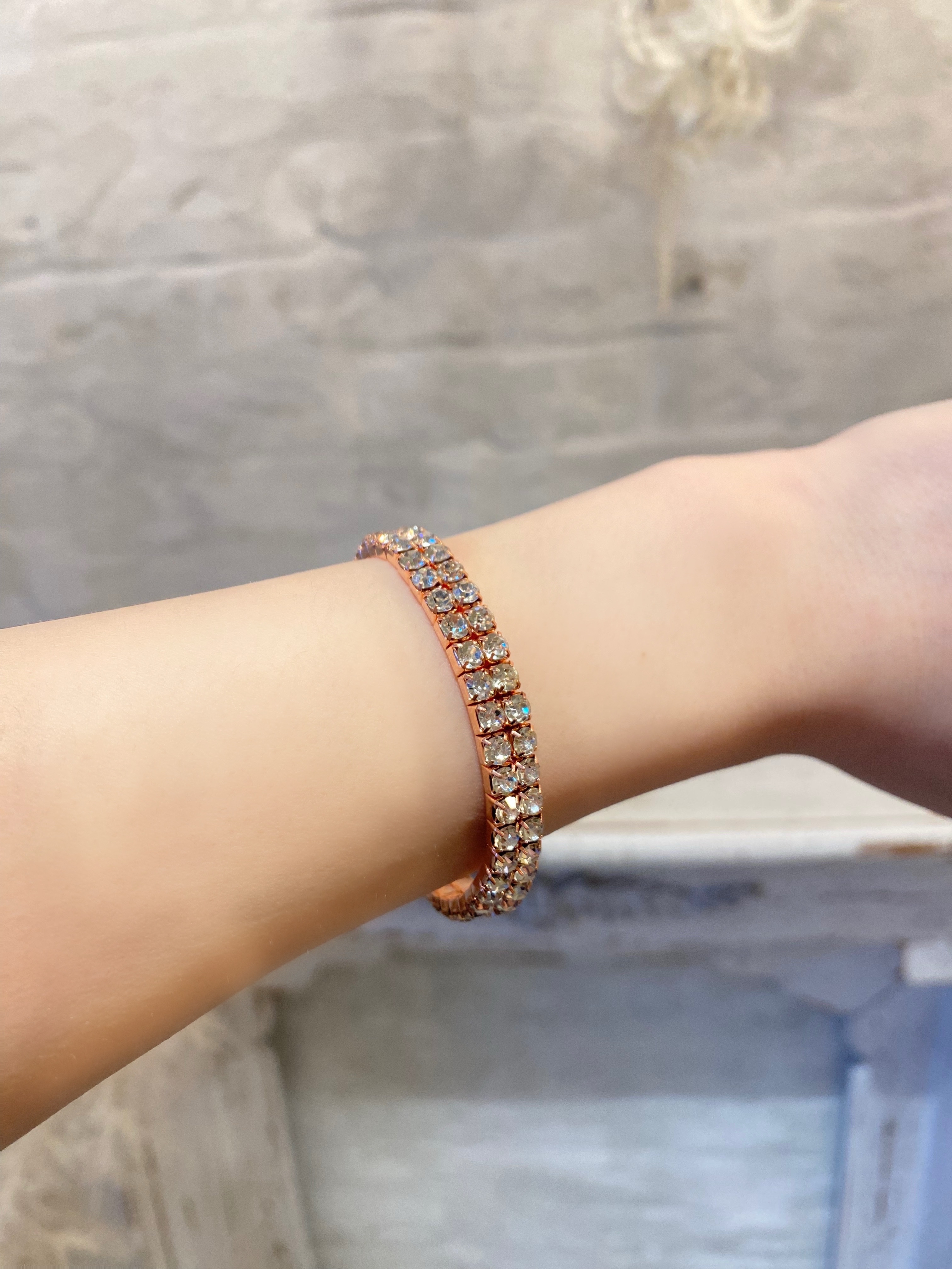 ピンクゴールドビジューブレスレット②