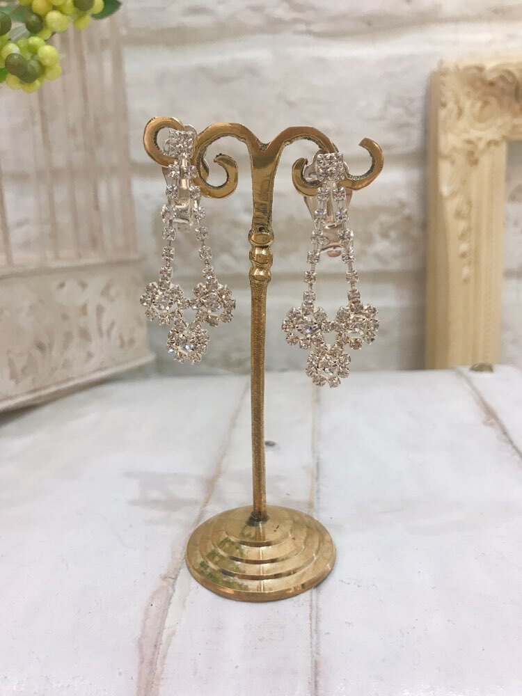 【イヤリング】シルバー　シャンデリア