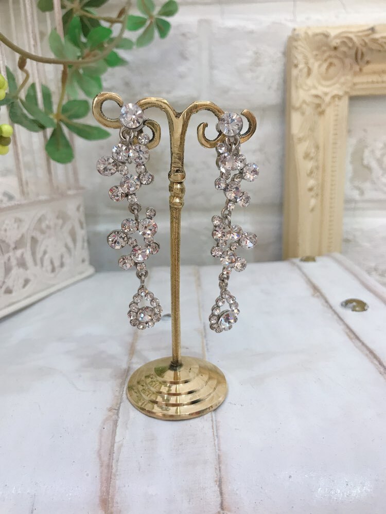 【イヤリング】シルバー　水滴ゴージャス