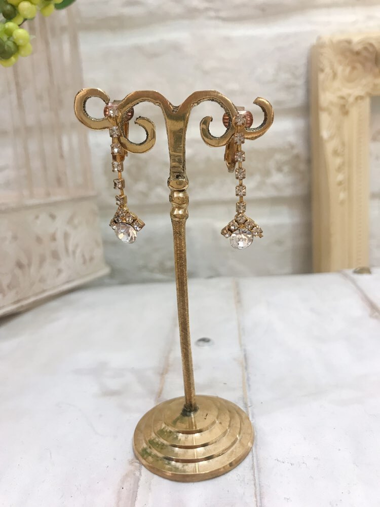 【イヤリング】ゴールド　ストーン