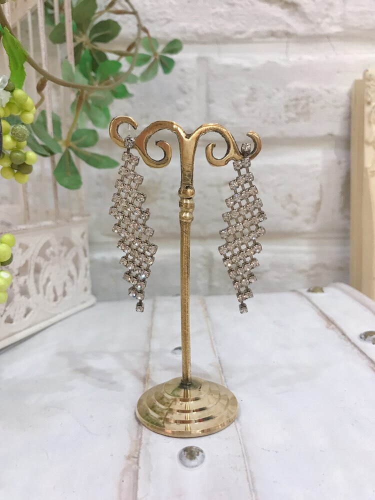 【ピアス】シルバーひし形ダイヤ