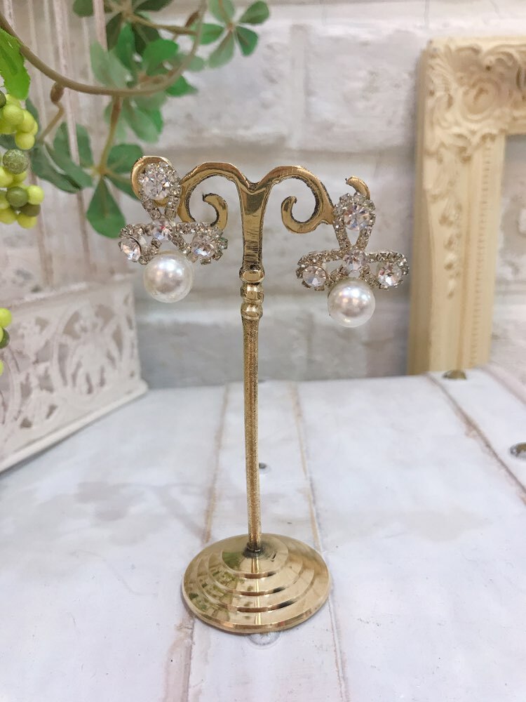 【ピアス】3つ葉×1パール