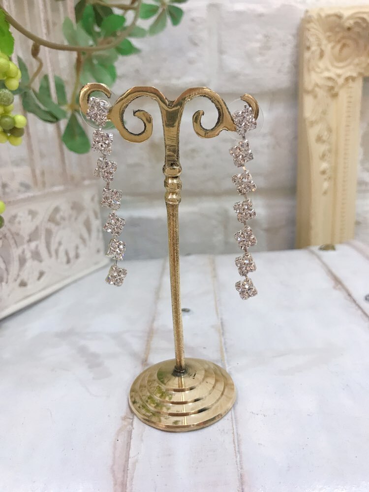 【ピアス】小花ダイヤ７つ