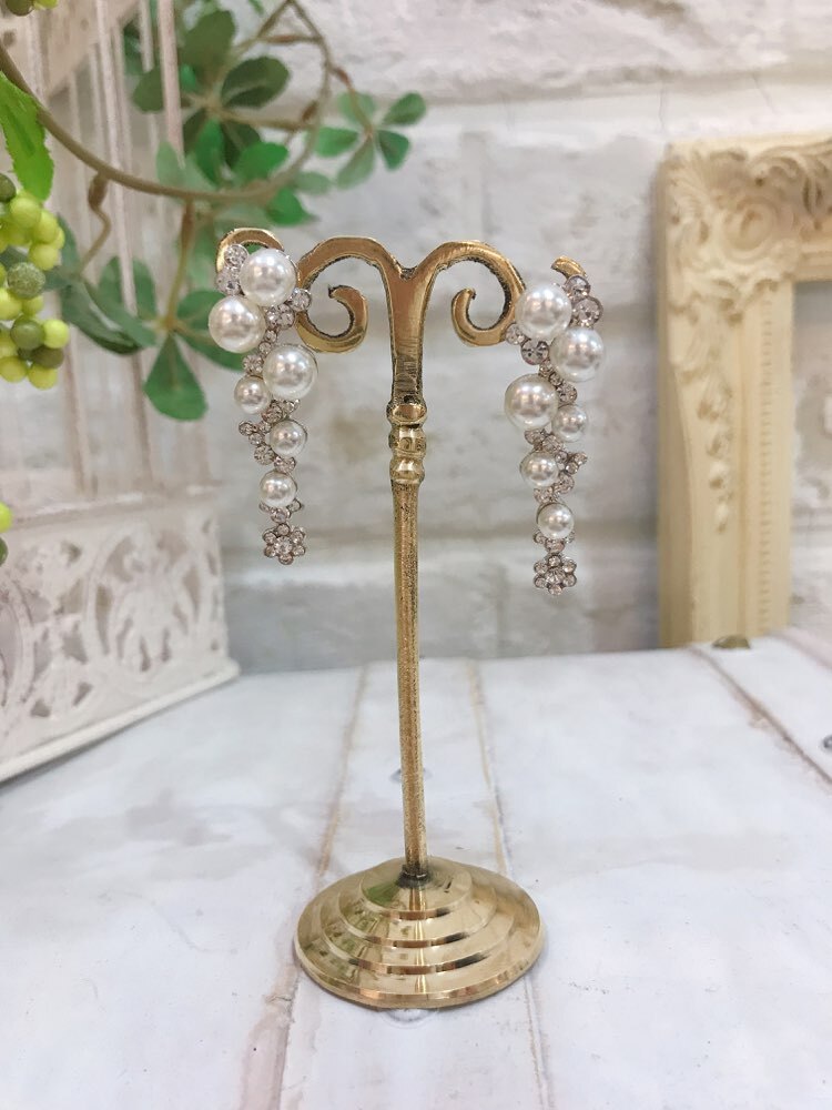 【ピアス】シルバーダイヤ×パール