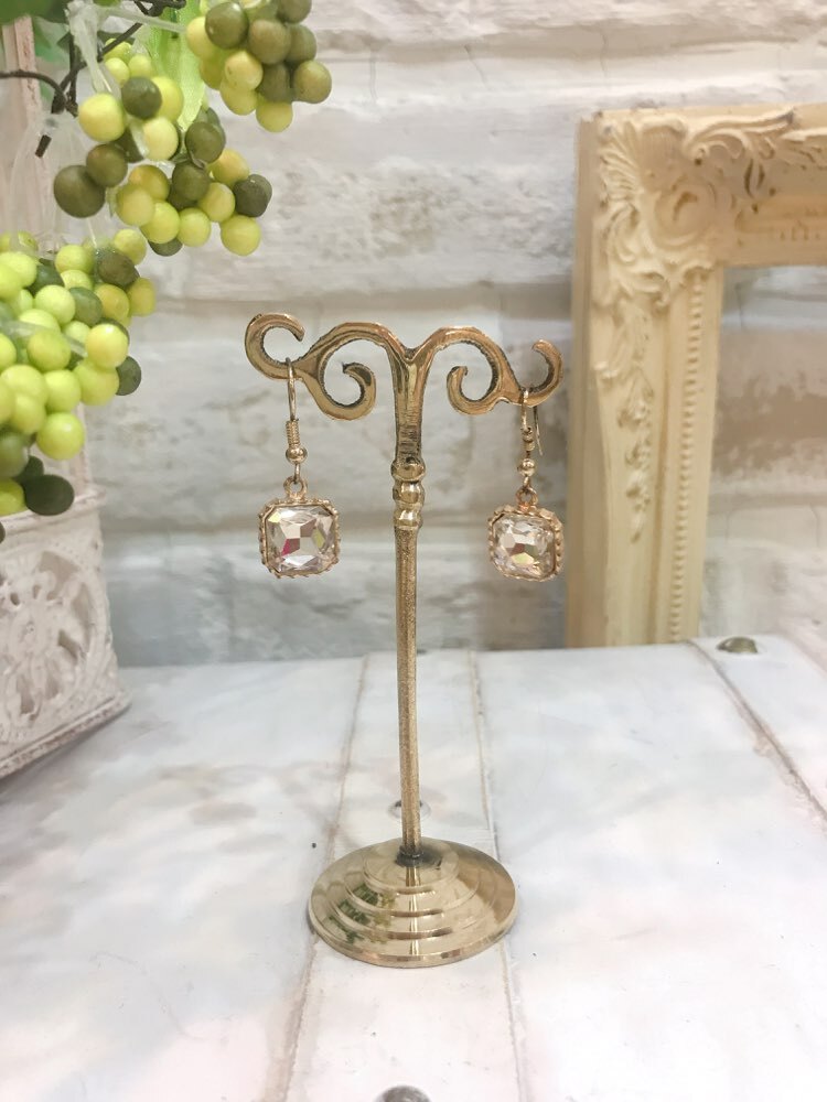 【ピアス】スクエアダイヤ