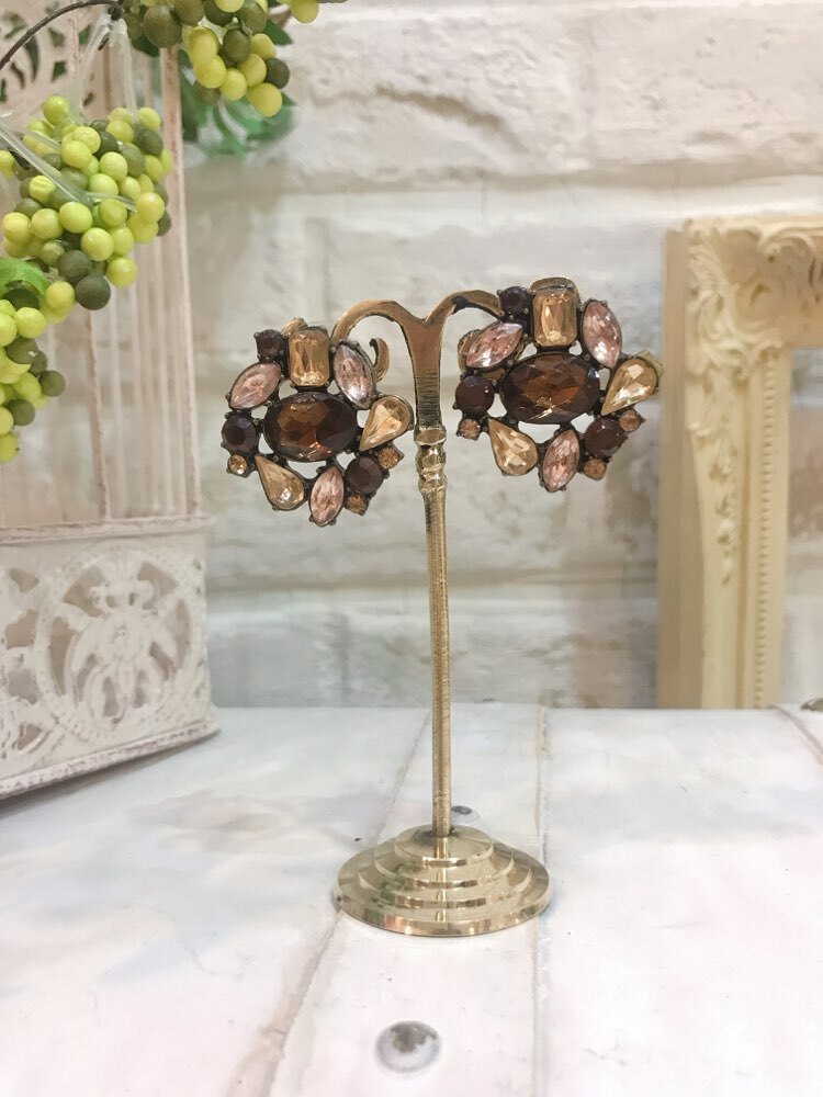 【ピアス】ブロンズストーンミックス