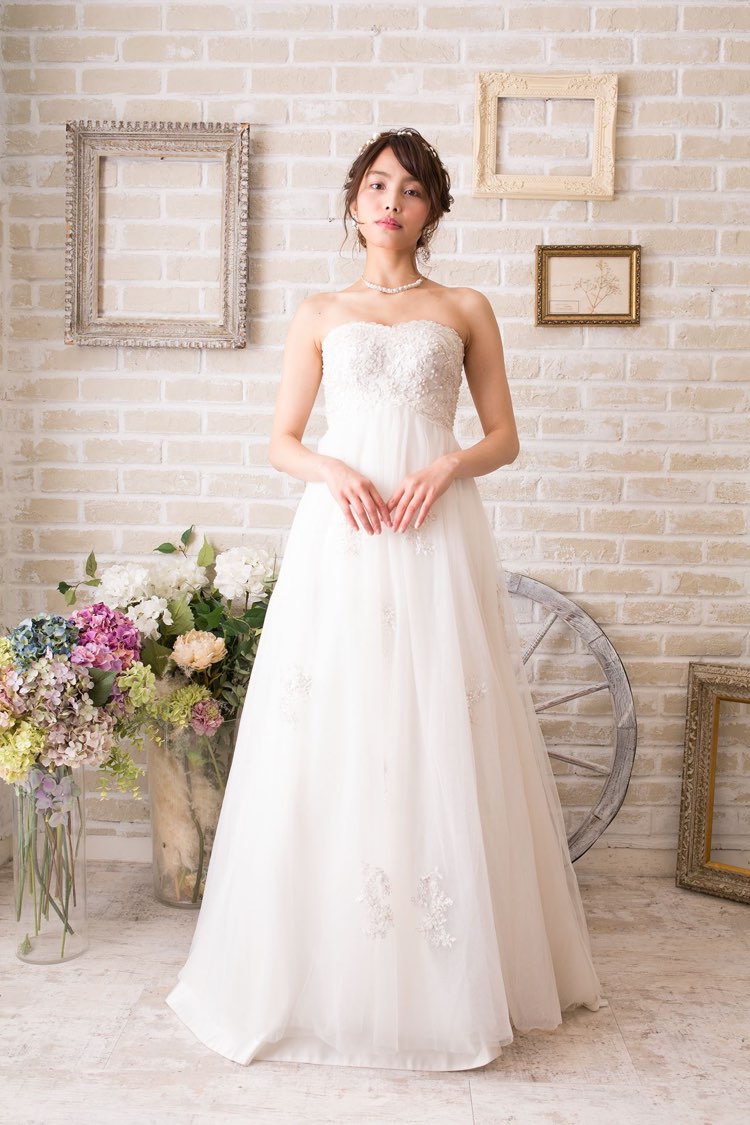 YNS WEDDINGのドレス 結婚式 Aライン ウエディング-