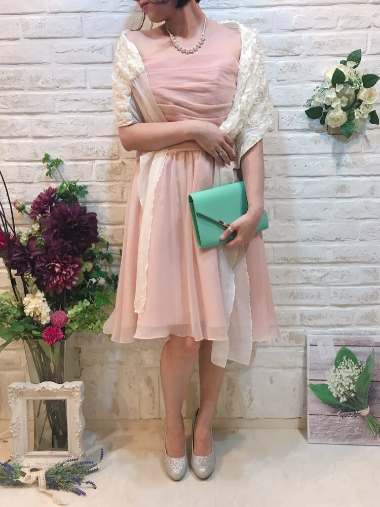 【ゲストドレス】スモーキーピンク　LL〜