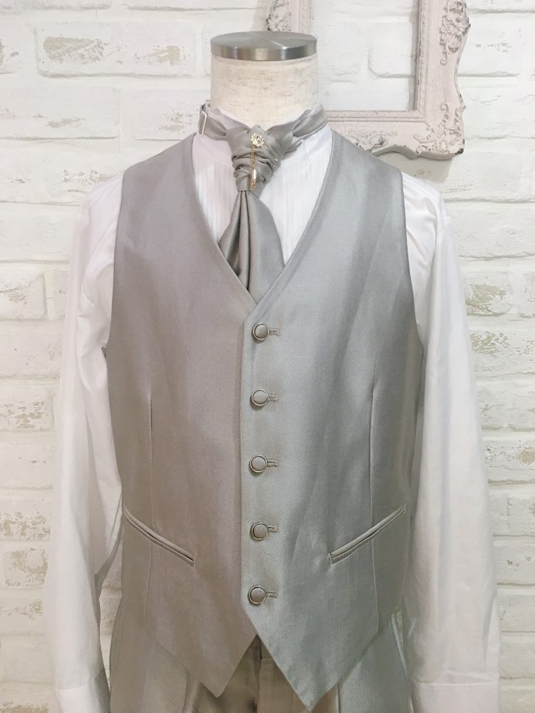 【ベスト単品】シルバー　M v-52